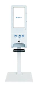 手指消毒　アルコール　サイネージ　札幌　検温　北海道　体温