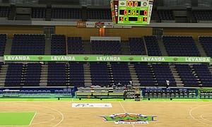 LEDビジョン使用例　レバンガ北海道様