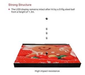 耐衝撃 | 北海道札幌市|サイネージ・映像・音声と配信の会社|株式会社ビットバレー LEDビジョン耐衝撃性