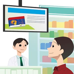 デジタルサイネージ ビットバレー 北海道 札幌　ドラッグストアや病院、薬局で